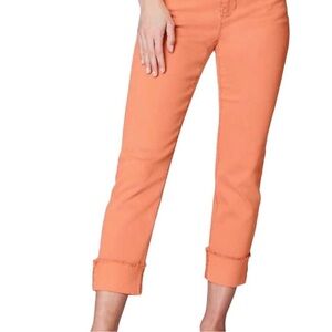 J. Jill Women's Ankle & Cropped Jeans - Orange/Peach Size 14 Petite